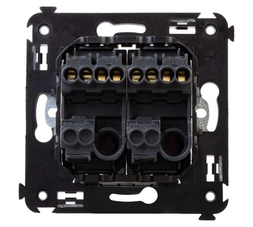 Выключатель двухклавишный в стену, "Avanti", "Черный матовый"  4412104  DKC