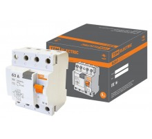 Выключатель дифференциальный (УЗО) ВД63 4п 63А 30мА (тип AC, электронное)  SQ0220-0010  TDM