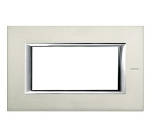 Axolute декоративные накладки прямоугольной формы, алюминий, алюминий, на 4 модуля  HA4804XC  Legrand