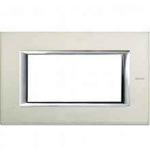 Axolute декоративные накладки прямоугольной формы, алюминий, алюминий, на 4 модуля  HA4804XC  Legrand