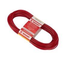 Трос стальной в ПВХ оплетке d=2,5 мм, красный ( моток 20 м)  09-5125-1  REXANT