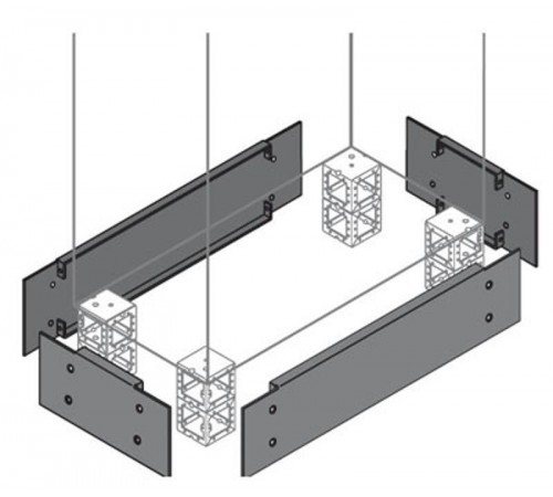 Фланец цоколя 200х500мм ВхШ, 2 шт.  ZN5002  ABB