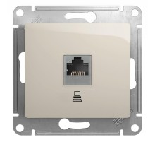 Glossa Молочный Розетка компьютерная RJ45 кат.5E  GSL000981K  SE