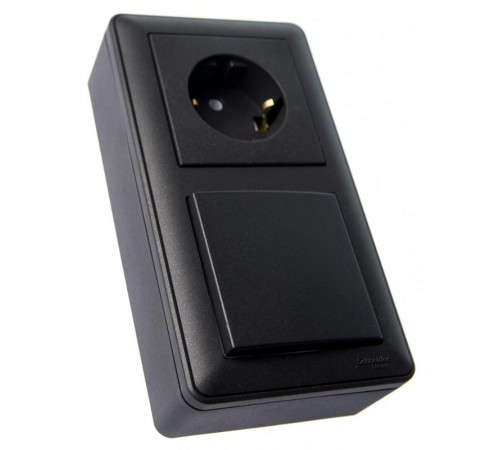 W59 Черный Бархат Коробка 2-ая подъемная для наружного монтажа с рамкой  KP-252-68  SE