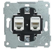 BOLERO Розетка 2-местная компьютерная RJ45 Cat5e РK10-2-Б  EKB12-01  IEK