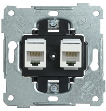 BOLERO Розетка 2-местная компьютерная RJ45 Cat5e РK10-2-Б  EKB12-01  IEK