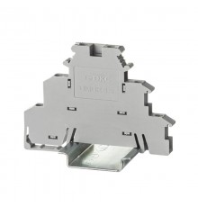 Клемма трехуровневая, винтовой зажим, 6 точек подключения, 2.5 кв.мм, серая  DKIDR-1.5  DKC