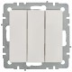 BRITE Выключатель 3-клавишный 10А ВС10-3-0-БрБ белый  BR-V30-0-10-K01-PRO  IEK