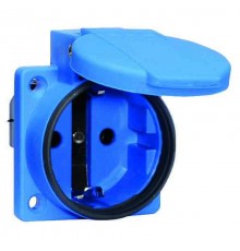 Розетка встраиваемая ( с уплотнителем ) Schuko 16A 3p 250V IP54,QC синяя 71102 I 71102-Bals I Bals