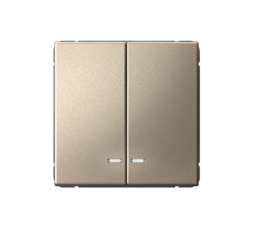 ArtGallery Шампань Выключатель 2-клавишный с подсветкой, сх.5а, 10АХ, механизм  GAL000553  SE