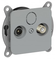 FLITE Розетка 2-ая TV+SAT экр. оконечная РТВс-2-1-1-ФлС серый  FI-AF23-O-K03  IEK