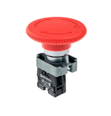 Кнопка грибовидная возврат поворотом, 1NC, красный, O60 мм, мет. MTB2-BSZ1264  58184  ОВЕН