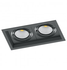 Светильник встраиваемый карданный светодиодный AL202 2x12W 4000K 35 градусов ,черный  41291  Feron