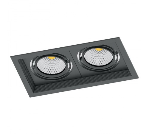 Светильник встраиваемый карданный светодиодный AL202 2x12W 4000K 35 градусов ,черный  41291  Feron