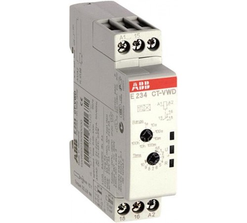 Реле времени CT-VWD.12 модульное (с проскальзыванием) 24-48B DC, 24-240B AC (7 временных диапазонов 0,05с...100ч) 1ПК  1SVR500130R0000  ABB