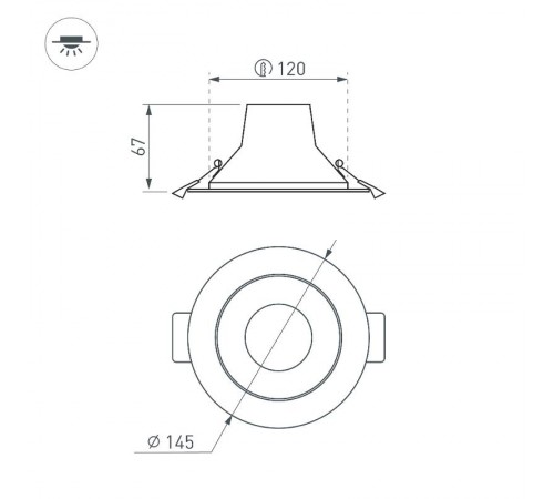 Светильник IM-STORM-R145-15W Day4000-MIX (WH, 80 deg, 230V) (Arlight, IP20 Металл, 3 года)  032432  Arlight