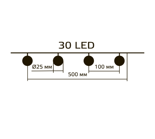 Гирлянда садовая на солнечной батарее 30 LED Шары мультицвет Solar  GS031  Gauss