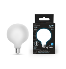 Лампа светодиодная Filament G95 10W 1100lm 4100К Е27 milky LED 1/20  189202210  Gauss