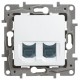 Etika Белый Розетка компьютерная. RJ45 двойная 6 кат. UTP  672254  Legrand