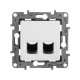 Etika Белый Розетка компьютерная. RJ45 двойная 6 кат. UTP  672254  Legrand