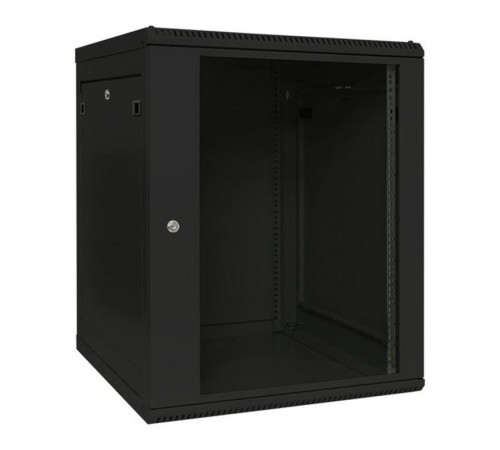 Шкаф настенный 19" TERACOM PRO 15U 600х600 мм дверь стеклянная с замком-ручкой чёрныйTRP-WLL-1566-40BEKF