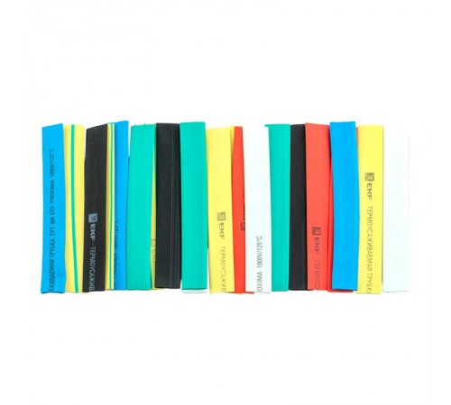 Термоусаживаемая трубка ТУТ нг 8/4 набор:7 цветов по 3шт. 100мм. EKF PROxima  tut-n-8  EKF