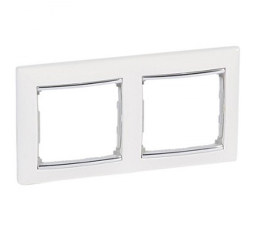 Valena Белый/Серебряный штрих Рамка 2-ая горизонт.  770492  Legrand