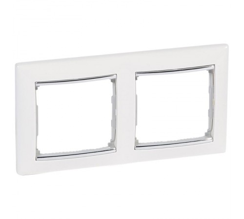 Valena Белый/Серебряный штрих Рамка 2-ая горизонт.  770492  Legrand