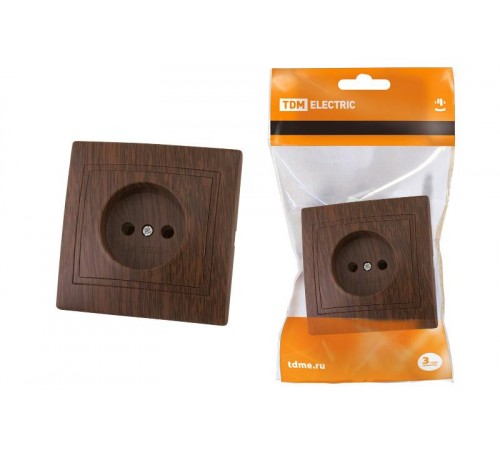 Розетка 2П 10А 250В "ЭКО" (бук) "Таймыр"  SQ1814-0311  TDM