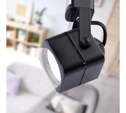 Светильник трековый под лампу TR10-GU10 BK MR16 черный  Б0044262  ЭРА