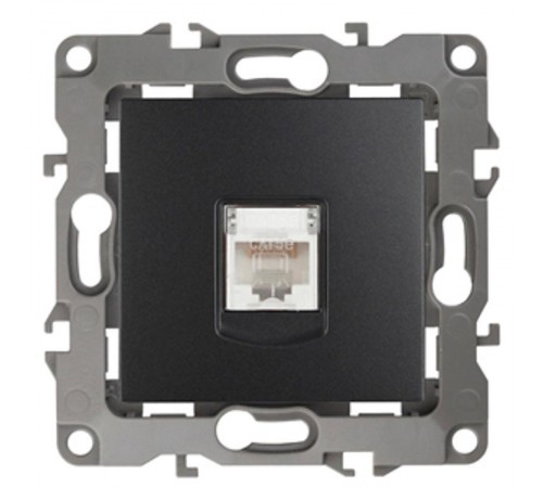Розетка информационная 12-3107-05 RJ45,  антрацит  Б0014727  ЭРА