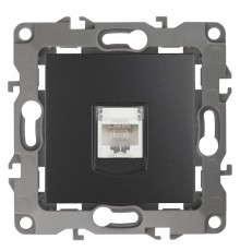 Розетка информационная 12-3107-05 RJ45,  антрацит  Б0014727  ЭРА