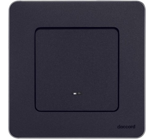 Inspiria Антрацит Выключатель 1-клавишный с подсветкой С/У без рамки  673613  Legrand