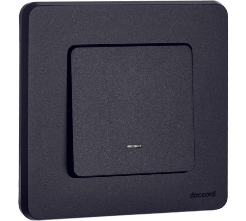 Inspiria Антрацит Выключатель 1-клавишный с подсветкой С/У без рамки  673613  Legrand