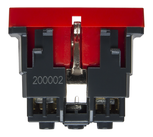 Розетка электрическая 2К+З для выделения чистого питания с замком (красный)  200002  SPL