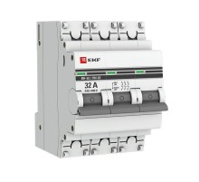 Выключатель нагрузки модульный ВН-63, 3P 32А EKF PROxima  SL63-3-32-pro  EKF (замена - S63332)