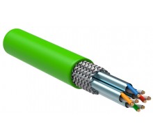 Кабель связи витая пара S/FTP, кат.6A 4х2х23AWG solid, LSZH, 305м, зеленый  LC1-C6A04-622  ITK