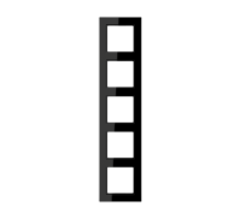Рамка для вертикальной и горизонтальной установки, 5 постов; дюропласт; черный; A CREATION  AC585SW  Jung