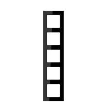 Рамка для вертикальной и горизонтальной установки, 5 постов; дюропласт; черный; A CREATION  AC585SW  Jung