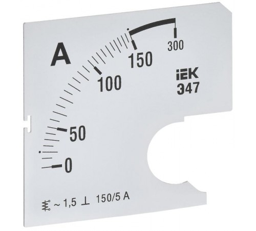 Шкала смен. для амперметра Э47 150/5А-1,5 72х72мм  IPA10D-SC-0150  IEK