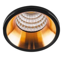 Светильник светодиодный встраиваемый для подсветки мебели LN003 3W 210 Lm 4000К черный золото  29697  FERON