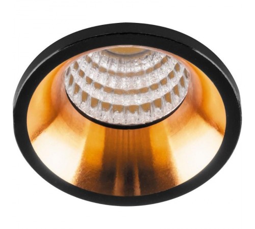 Светильник светодиодный встраиваемый для подсветки мебели LN003 3W 210 Lm 4000К черный золото  29697  FERON