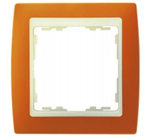 Simon 82 Рамка декоративная, 4 поста, S82, терракотовый-слоновая кость  82742-35  Simon