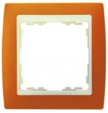 Simon 82 Рамка декоративная, 4 поста, S82, терракотовый-слоновая кость  82742-35  Simon