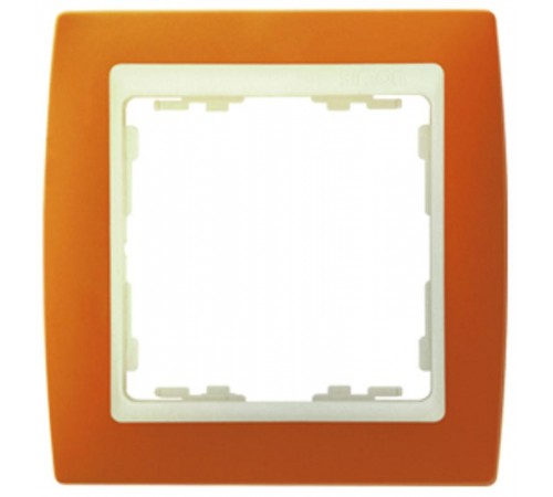 Simon 82 Рамка декоративная, 4 поста, S82, терракотовый-слоновая кость  82742-35  Simon