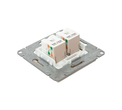 Механизм розетки RJ45 (cat5), кремовый Эпика  UP1-SOI-RJ45-5 EKF