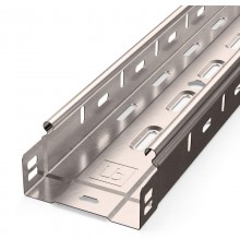 Лоток перфорированный Стандарт INOX (AISI 409) 100х50х3000 (0,7 мм) (24 м/уп)  PR16.2411  Промрукав