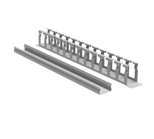 Кабельный органайзер с крышкой 1U, глубина 60 мм, для 19" IT-корпусов ДКС серии STI/CQE, RAL7035  R5CP1961HE  DKC