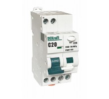 Устройство защиты от дугового пробоя 1P+N 16A х-ка C УЗДП-103 6кА  19089DEK  DEKraft
