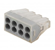 Строительно-монтажная клемма СМК NO-222-22 модель 108 8 отверстий 1.0-2.5мм2 (уп.50шт.)  Б0033396  ЭРА